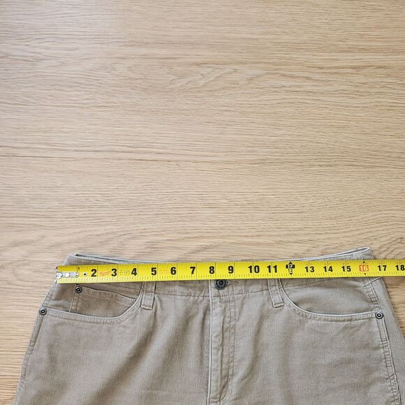 Talbots Chino Pants Womens 12 Corduroy High Waist Straight Wide Leg Khaki 32x29 - Picture 4 of 11